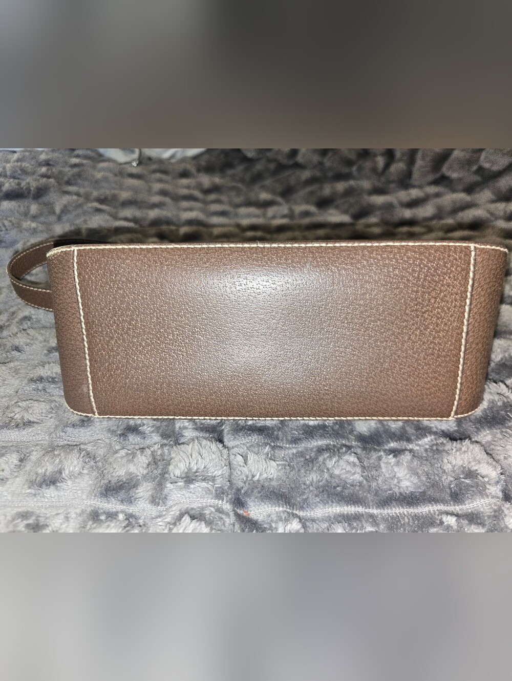 Kate Spade Vintage Brown Pebbled Leather Baguette Shoulder Bag. EUC - Picture 9 of 14